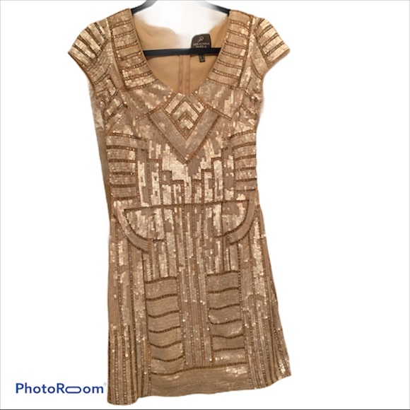 Adrianna Papell Short Beated Dress - Picture 4 of 7